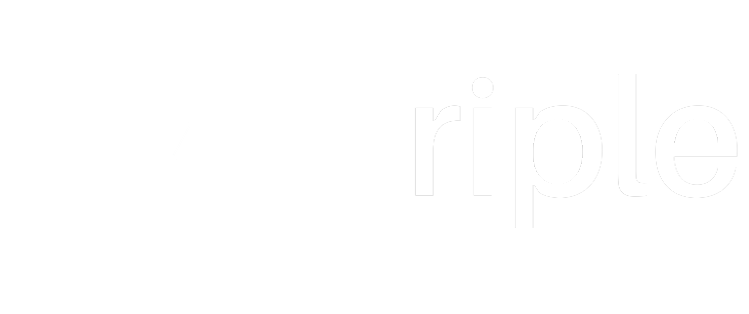 Logo des Startups Triple in weiß und freigestellt