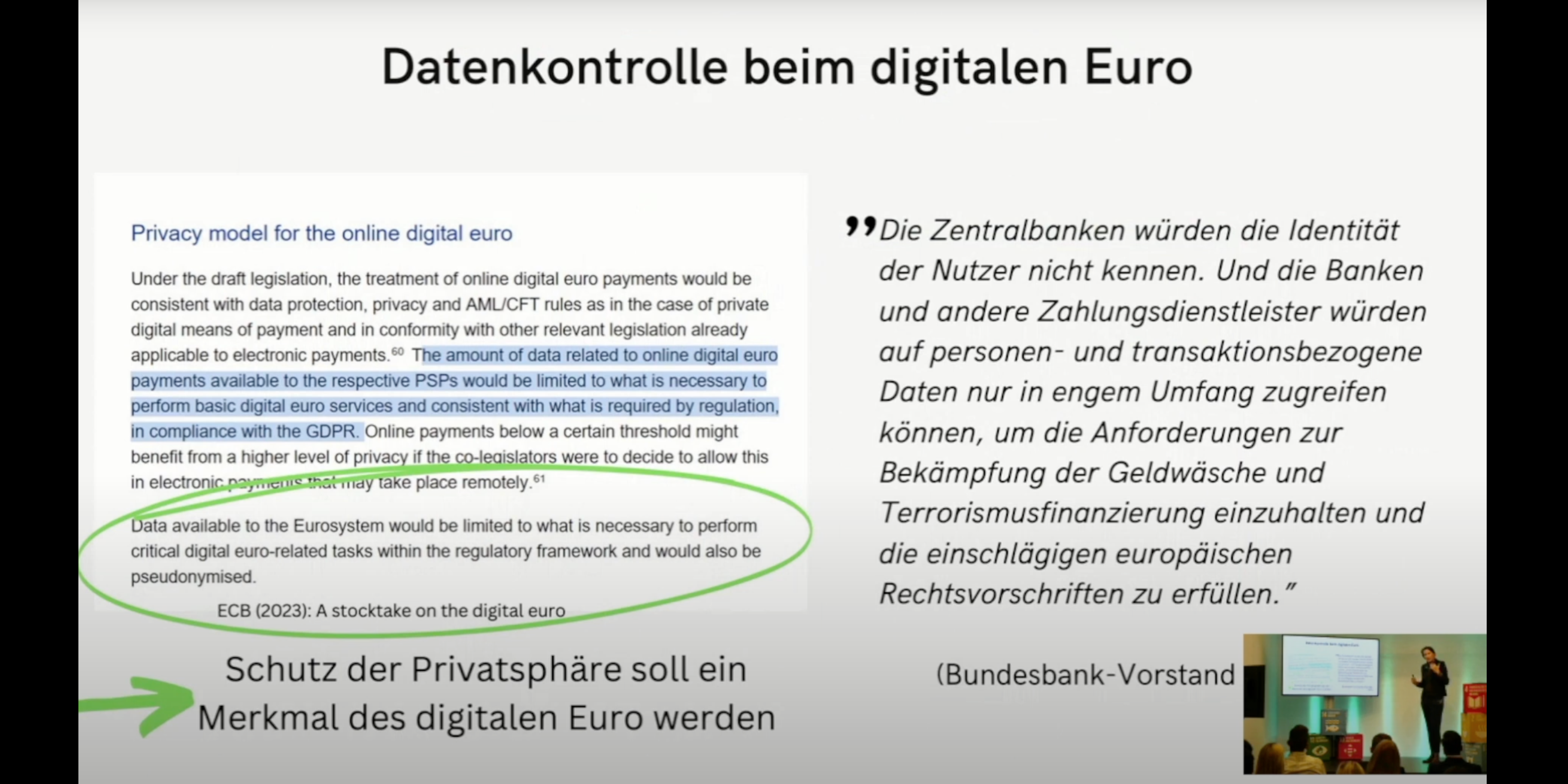 Datenkontrolle beim Digitalen Euro