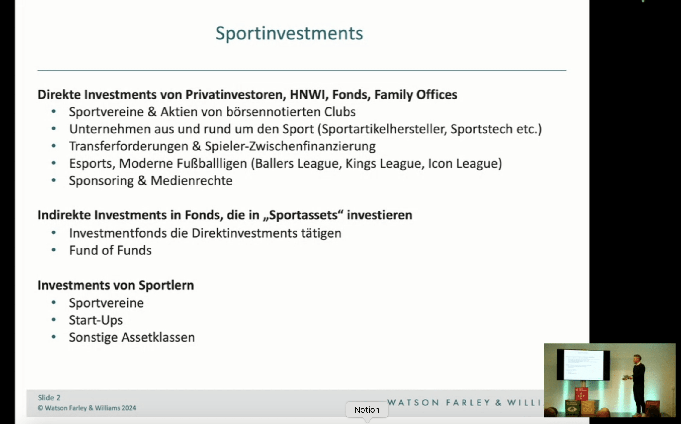 2. Anleger Investments in und rund um den Sport I Daniel Jacob Erd