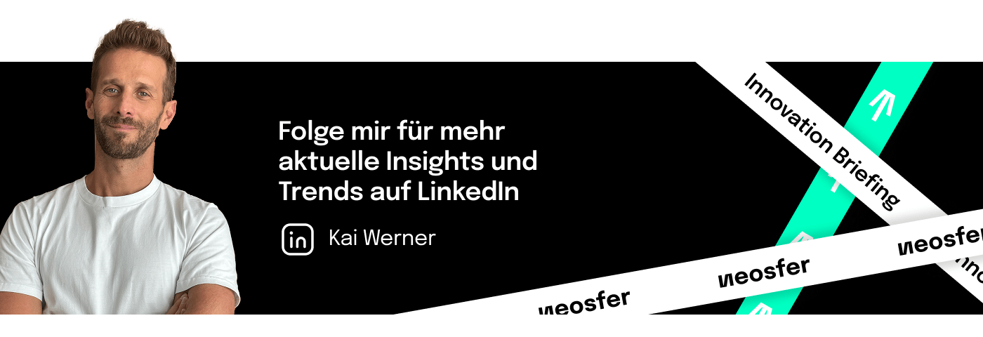 Abschlussbanner des Blogs "neosfer Innovation Briefing" von Kai Werner, Managing Director von neosfer