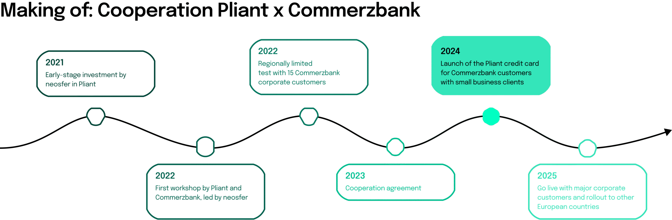 Visual about the cooperation of Pliant and Commerzbank