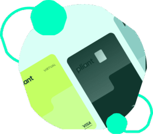 Several Pliant credit cards in different colors