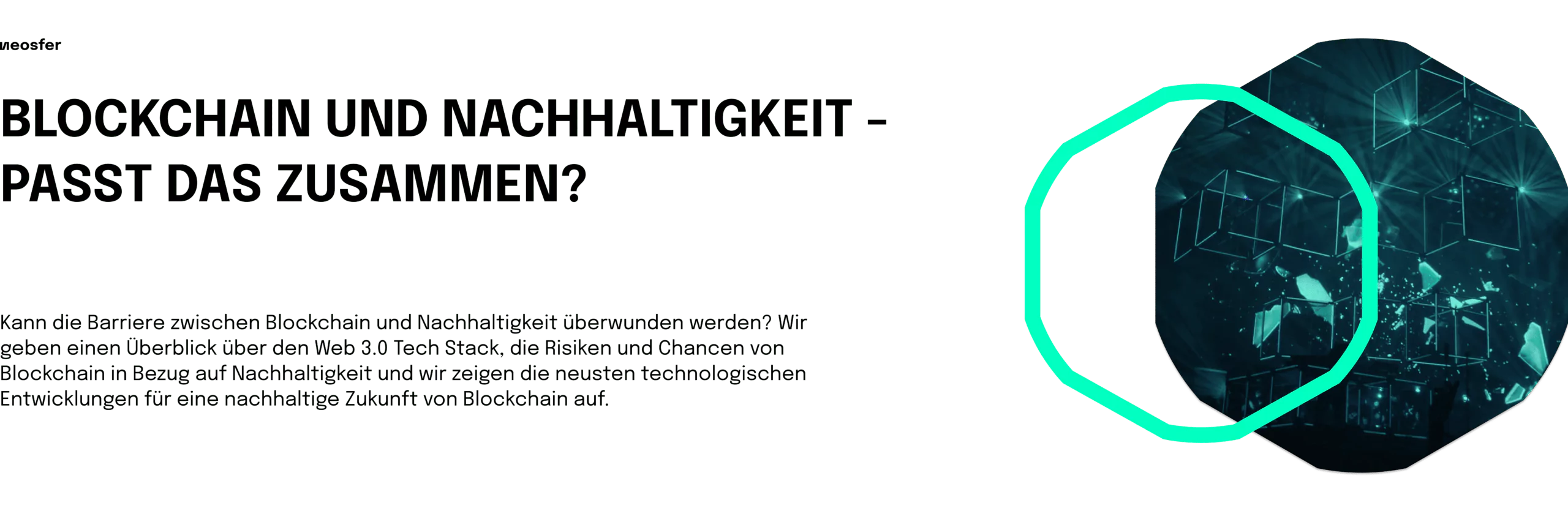 Titelbild des Insights-Beitrags "Blockchain und Nachhaltigkeit - Passt das zusammen?"