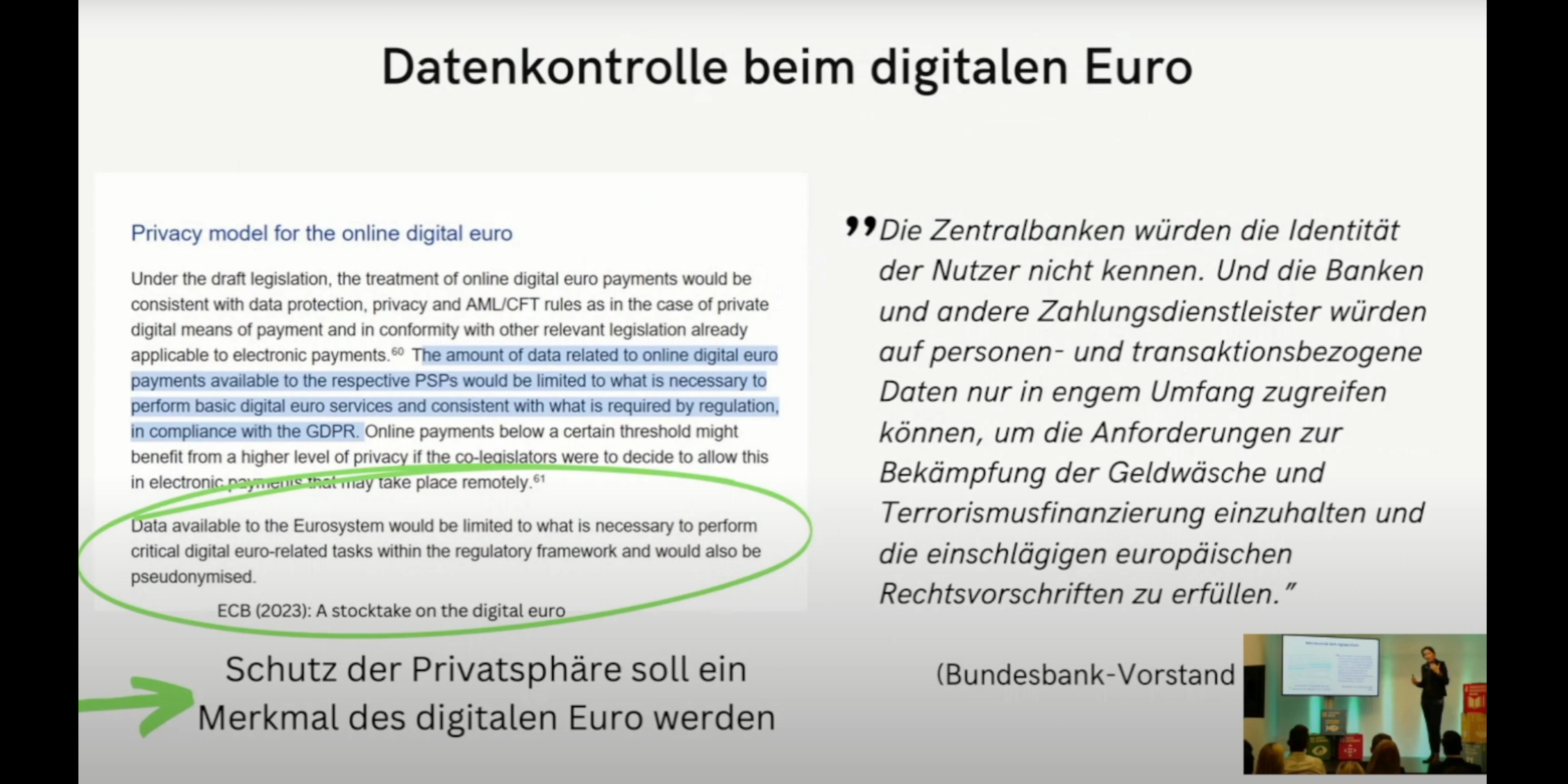 Datenkontrolle beim Digitalen Euro