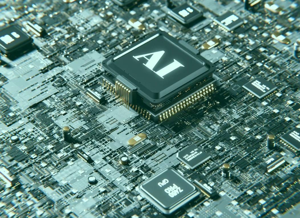 Titelbild AI mit einem Chip