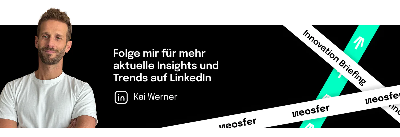 Abschlussbanner des Blogs "neosfer Innovation Briefing" von Kai Werner, Managing Director von neosfer