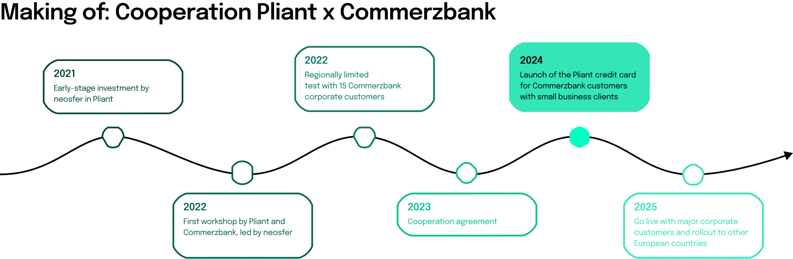 Visual about the cooperation of Pliant and Commerzbank