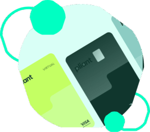 Several Pliant credit cards in different colors